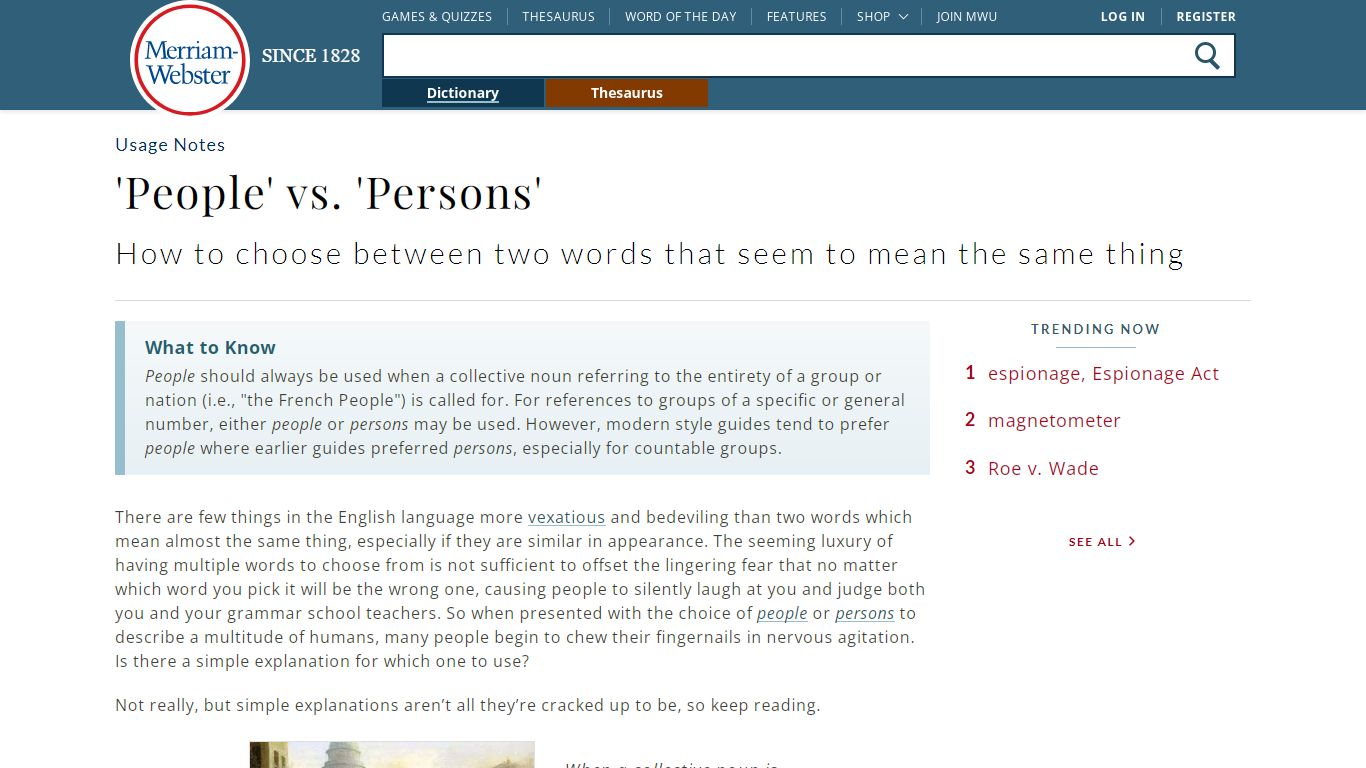 When to Use People vs. Persons | Merriam-Webster